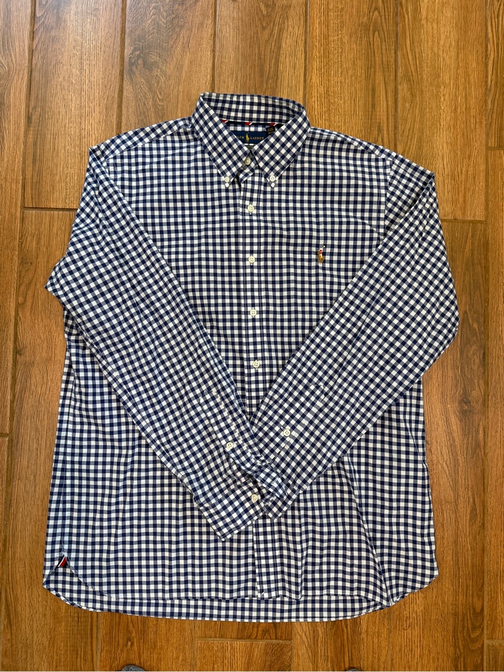 Polo by Ralph Lauren Blue Gingham Button-Down Shirt / men’s xl